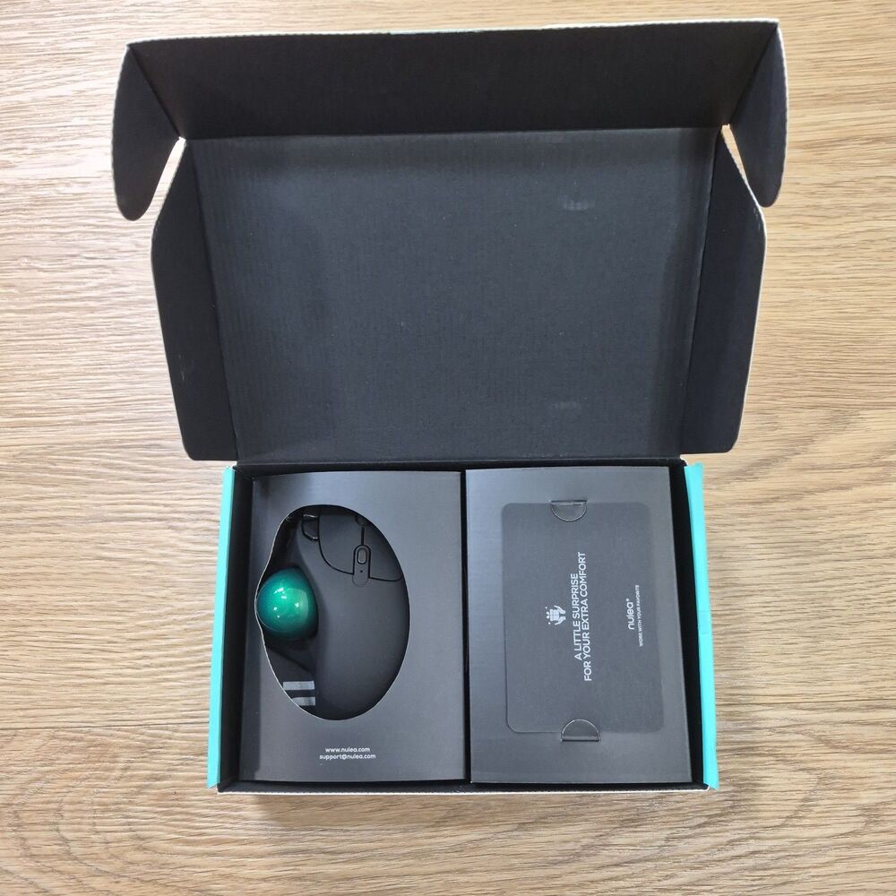 Nulea M501 Wireless Trackball Mouse, Rechargeable Ergonomic, Easy Thumb Control